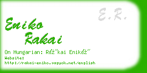 eniko rakai business card